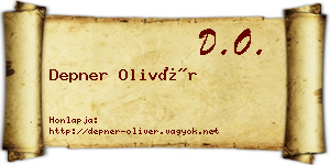 Depner Olivér névjegykártya